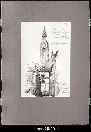 Schmalz Otto (1861-1915), travel sketches from Italy (April 26, 1887): Florence: Cappelle Nicolini (perspective view). Ink on paper, 42.6 x 31 cm (including scan edges) Stock Photo