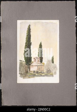 Schmalz Otto (1861-1915), travel sketches from Italy (1887-1887): tomb (perspective view). Watercolor on paper, 42.9 x 31.1 cm (including scan edges) Stock Photo