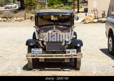 Three Rivers, USA - May 21, 2022: Old classic Ford model A car (1927-31) ready to drive. Stock Photo