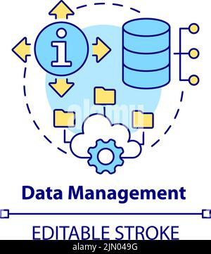 Data management concept icon Stock Vector