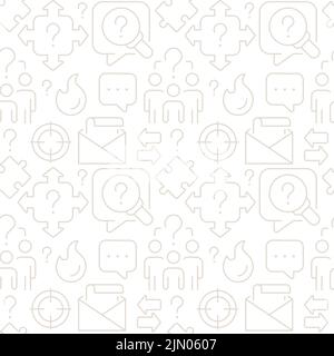 Counseling service abstract seamless pattern Stock Vector