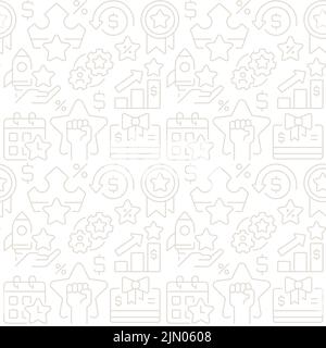 Business success abstract seamless pattern Stock Vector