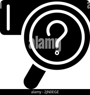 Search platform black glyph icon Stock Vector