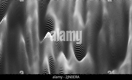 Thread Wave Vector Point wave vertical threads texture. Abstract dot background ...