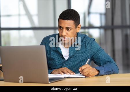 Distant work or online learning video conference Video call online business meeting briefing concept Stock Photo