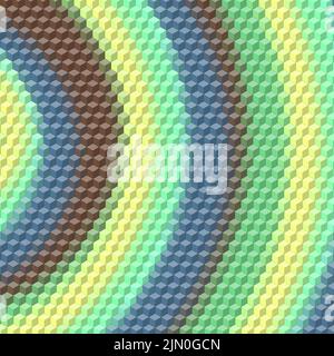 Illustration of Colorful isometric 3D cube with abstract multicolor pattern background wallpaper Stock Photo