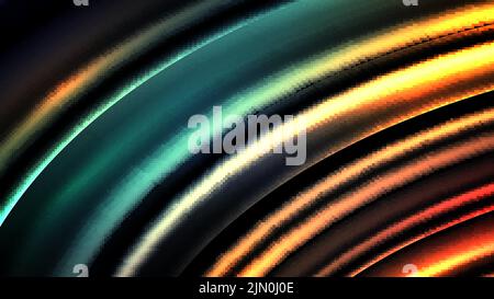 Abstract modern technology glowing neon colors lighting fluid flowing motion on dark background. Vector illustration Stock Vector