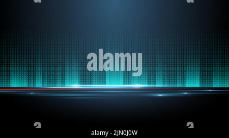 Abstract technology concept lighting effect on dark blue background. Vector illustration Stock Vector