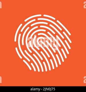 Fingerprint icon or symbol for your design. Stock Vector