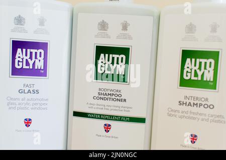 Autoglym car cleaning products Stock Photo