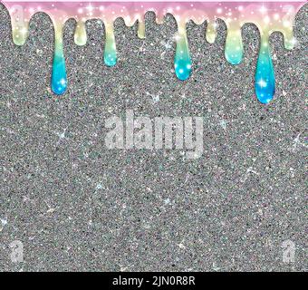 Iridescent shiny glitter texture. Stock illustration. Stock Photo