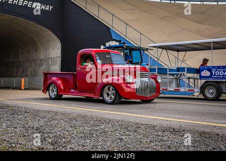 Lebanon, TN - May 14, 2022: Wide angle front corner view of a at a local car show. Stock Photo