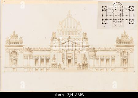 Neckelmann Skjold (1854-1903), museum (without dat.): Floor plan, view. Photo on paper, 23.8 x 35.9 cm (including scan edges) Neckelmann Skjold  (1854-1903): Museum Stock Photo