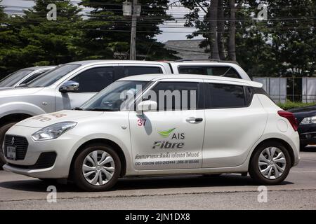 Chiangmai, Thailand -  June  13 2022: Suzuki Swift of Ais company. Intenet and Mobile phone Service in Thailand. Stock Photo