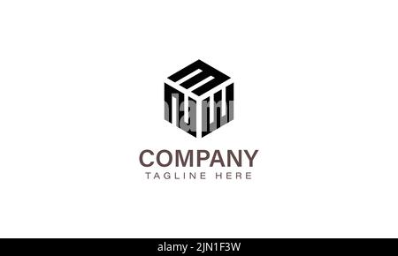 Letter MNW Logo, Three Letter Logo, Alphabet M N W Hexagon Shape Vector Icon Template Stock Vector