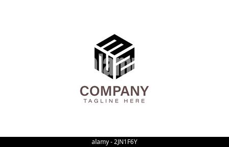 Letter MNZ Logo, Three Letter Logo, Alphabet M N Z Hexagon Shape Vector Icon Template Stock Vector