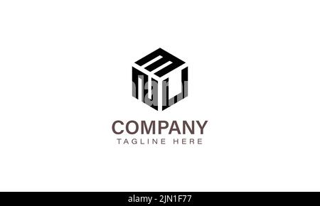 Letter MNU Logo, Three Letter Logo, Alphabet M N U Hexagon Shape Vector Icon Template Stock Vector