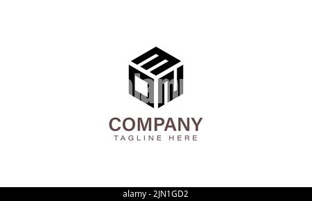 Letter MON Logo, Three Letter Logo, Alphabet M O N Hexagon Shape Vector Icon Template Stock Vector