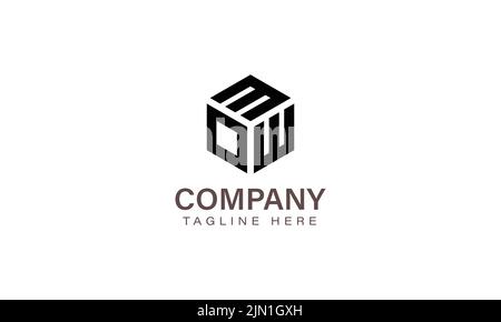 Letter MOW Logo, Three Letter Logo, Alphabet M O W Hexagon Shape Vector Icon Template Stock Vector