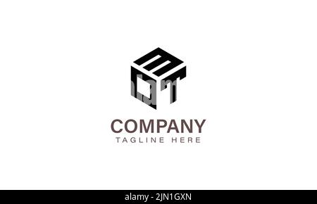 Letter MOT Logo, Three Letter Logo, Alphabet M O T Hexagon Shape Vector Icon Template Stock Vector