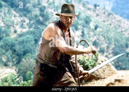 INDIANA JONES AND THE TEMPLE OF DOOM 1984 Paramount Pictures film with Harrison Ford Stock Photo