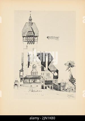 N.N., inn. (From: Prints of seminar works by the Royal Technical University of Berlin, Vol. III) (1902/1903): Side view 1:50. Print on paper, 32.5 x 24.1 cm (including scan edges) N.N. : Wirtshaus. (Aus: Drucke von Seminararbeiten der Königlich Technischen Hochschule Berlin, Bd. III) Stock Photo