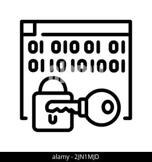 Encryption sign olor line icon. Initial public offering. Pictogram for web page. Stock Vector