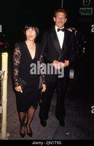 Marc Singer and Haunani Minn at the opening of 'It's Only A Play' on
