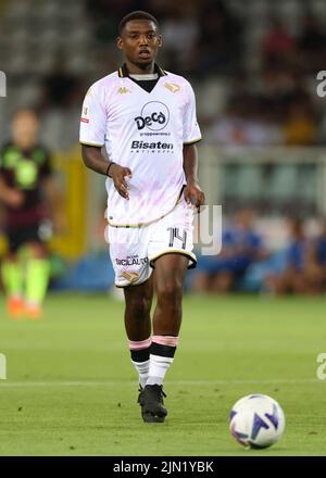 Turin, Italy, 6th August 2022. Jeremy Broh of Palermo FC during the Coppa Italia match at Stadio Grande Torino, Turin. Picture credit should read: Jonathan Moscrop / Sportimage Stock Photo