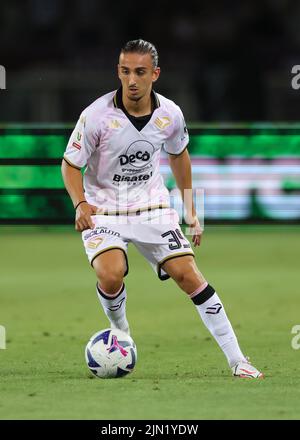 Turin, Italy, 6th August 2022. Matteo Stoppa of Palermo FC during the Coppa Italia match at Stadio Grande Torino, Turin. Picture credit should read: Jonathan Moscrop / Sportimage Stock Photo