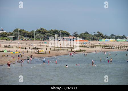 Littlehampton, July 21st 2022: The beach Stock Photo
