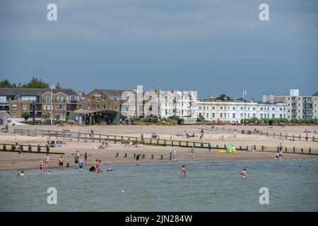 Littlehampton, July 21st 2022: The beach Stock Photo