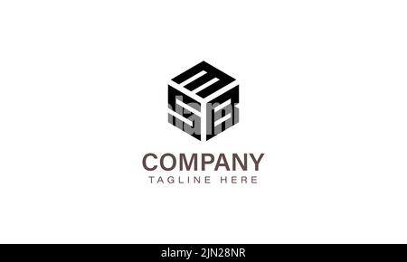 Letter MSB Logo, Three Letter Logo, Alphabet M S B Hexagon Shape Vector Icon Template Stock Vector