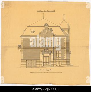 Gustav garlic (1833-1916), district house, Neutomischel: Upper South facade. Ink on transparent, 60.3 x 63.9 cm (including scan edges) Stock Photo