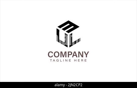 Letter MUL Logo, Three Letter Logo, Alphabet M U L Hexagon Shape Vector Icon Template Stock Vector