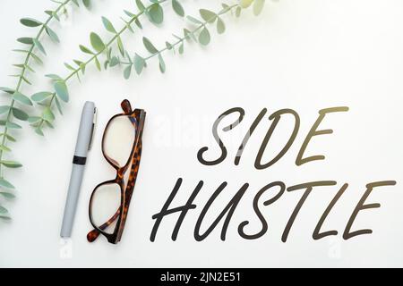 Hustle concept view stock photo. Image of text, paper - 264433096