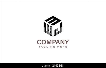 Letter MWJ Logo, Three Letter Logo, Alphabet M W J Hexagon Shape Vector Icon Template Stock Vector