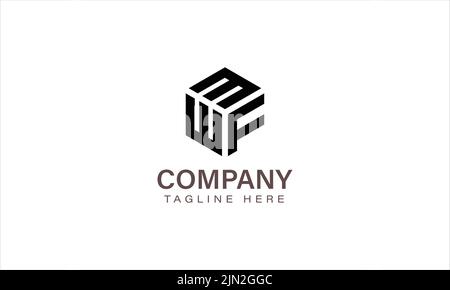 Letter MWF Logo, Three Letter Logo, Alphabet M W F Hexagon Shape Vector Icon Template Stock Vector