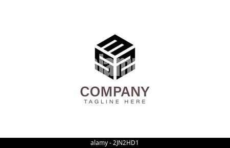 Letter MSZ Logo, Three Letter Logo, Alphabet M S Z Hexagon Shape Vector Icon Template Stock Vector