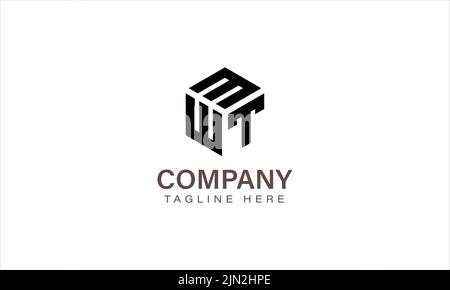 Letter MWT Logo, Three Letter Logo, Alphabet M W T Hexagon Shape Vector Icon Template Stock Vector