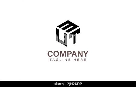 Letter MUT Logo, Three Letter Logo, Alphabet M U T Hexagon Shape Vector Icon Template Stock Vector