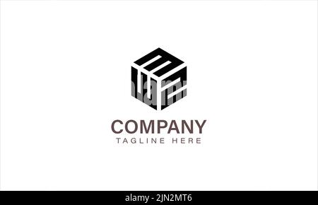 Letter MWZ Logo, Three Letter Logo, Alphabet M W Z Hexagon Shape Vector Icon Template Stock Vector