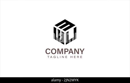 Letter MWU Logo, Three Letter Logo, Alphabet M W U Hexagon Shape Vector Icon Template Stock Vector