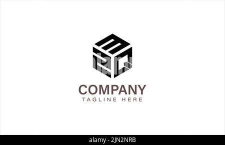 Letter MZQ Logo, Three Letter Logo, Alphabet M Z Q Hexagon Shape Vector Icon Template Stock Vector