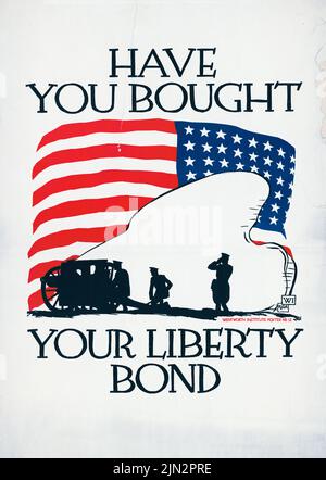 Have you bought your liberty bond (1918) American World War I era poster by Vojtěch Preissig Stock Photo