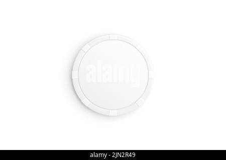 Blank white plastic round chip mock up, top view Stock Photo