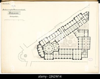 Hoffmann Ludwig (1852-1932): Expansion of the Museum Island, Berlin. Schinkel competition 1882 Stock Photo