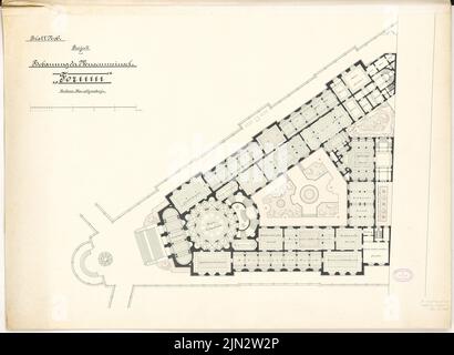 Hoffmann Ludwig (1852-1932): Expansion of the Museum Island, Berlin. Schinkel competition 1882 Stock Photo