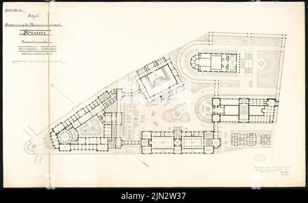 Hoffmann Ludwig (1852-1932): Expansion of the Museum Island, Berlin. Schinkel competition 1882 Stock Photo