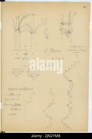 Stiehl Otto (1860-1940): Sketch and photo album 4: S. Marco, Vercelli Stock Photo